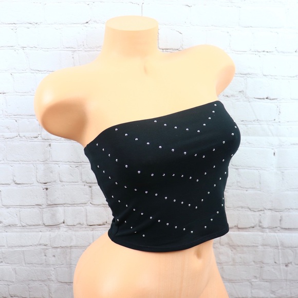 VS Pink Bling Rhinestone  Bandeau Tube Top - Picture 3 of 6
